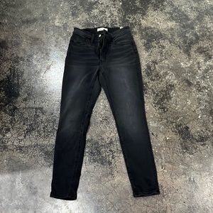 Madewell Black Washed Skinny Jeans